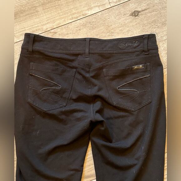 7 for all mankind black skinny stretch jeans pants sz 8 - Picture 4 of 10